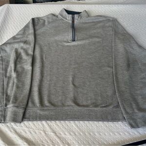 johnnie-O Men's Light Gray Quarter-Zip Sweater
